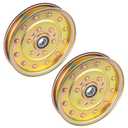 116-4667 Flat Idler Pulley for Toro Exmark Lazer Z AC AS HP LC 60" and 72" Deck Replace 1-633109, 126-7685 (2Pack)