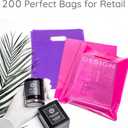 Choice Marts Merchandise Bags 200 Pink & Purple Color 9"x12" Bags 1.5Mil Thick Glossy With Handles