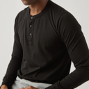 Yogingo Men's Long Sleeve Shirt, Black Size XL