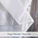 RYB HOME Sheer Curtains 4 Panels Set 108 Inches Long, Solid Voile Light Filtering Airy Curtains Window Treatment Drapes for Living Room, Elegant Bedroom Window Panels, White, Width 54, Grommet
