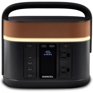Duracell G350 Portable Power Station  Backup Power for Camping, Home, Emergency Use  350W Lithium-Ion Battery, AC Outlets, USB-A & USB-C Ports, Solar Powered Capability (Panel Sold Separately)