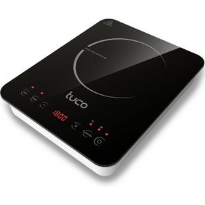 TUCO Portable Induction Cooktop Burner Hot Plate Electric Stove with Shatter-Proof Ceramic Glass, LCD Sensor Touch, ETL Certified, 20 Cooking Modes, 1800 Watts