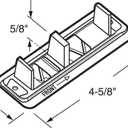 2 x Prime-Line N 6560 Stamped Steel, Adjustable, Closet Door, Floor Guide (2 Pack)