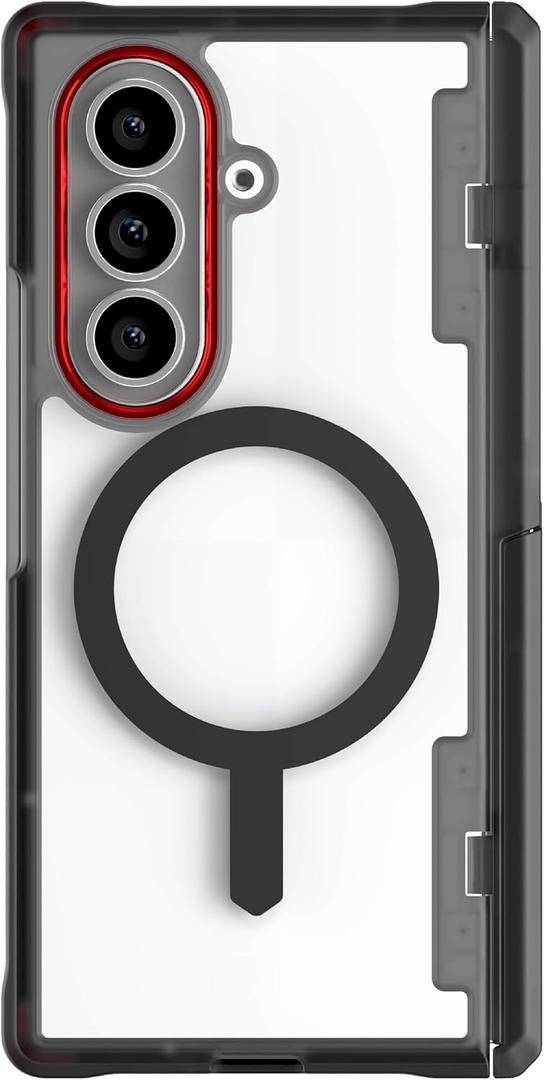 Ghostek Covert Clear Galaxy Z Fold7 Case with Built-in Kickstand, MagSafe and Full Hinge Protection Designed for 2025 Samsung Galaxy Fold 7 (8") (Smoke)