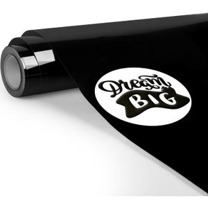 TransWonder Black Puff-Vinyl-Heat-Transfer 3D Puff Vinyl Puff Heat Transfer Vinyl - 12x20ft