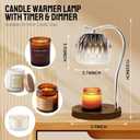 GEEZO Fragrance Candle Warmer LampElectric Candle Warmer with Timer & DimmerMom Christmas Birthday Gifts for Women, House Warming Gifts New Home Bedroom Decor