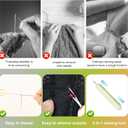 3pcs 2 in 1 Needle Threader Seam Ripper, Integrated Seam Remover & Needle Threading Tool Multifunctional Seam Rippers for Sewing Crafting Knitting Quilting Cross Stitch Supplies