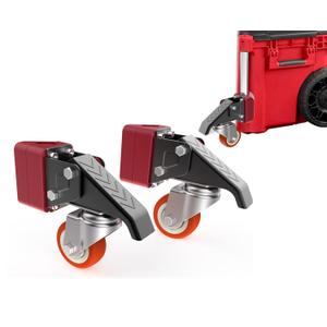 Front Wheels Upgrade Kit for Milwaukee Packout System - Easy Rolling Dolly Conversion.Accessories for Milwaukee Packout Rolling Tool Box.