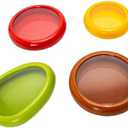 3 Pieces Set Avocado Saver, Onion Silicone Storage, Half Cut Fruit Containers - Reusable Kitchen Gadgets for Fridge - Food Huggers for Cheese, Vegetable, Tomato Holder, Lemon Fresh Stretch Pods Keeper