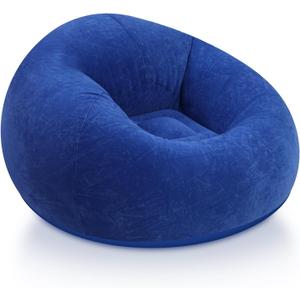 Realspring Inflatable Bean Bag Chairs for Adult Blow up Chairs Lazy Sofa Folding Portable Inflatable Chair for Movie Outdoor Room Bedroom Reading Camping(Blue)