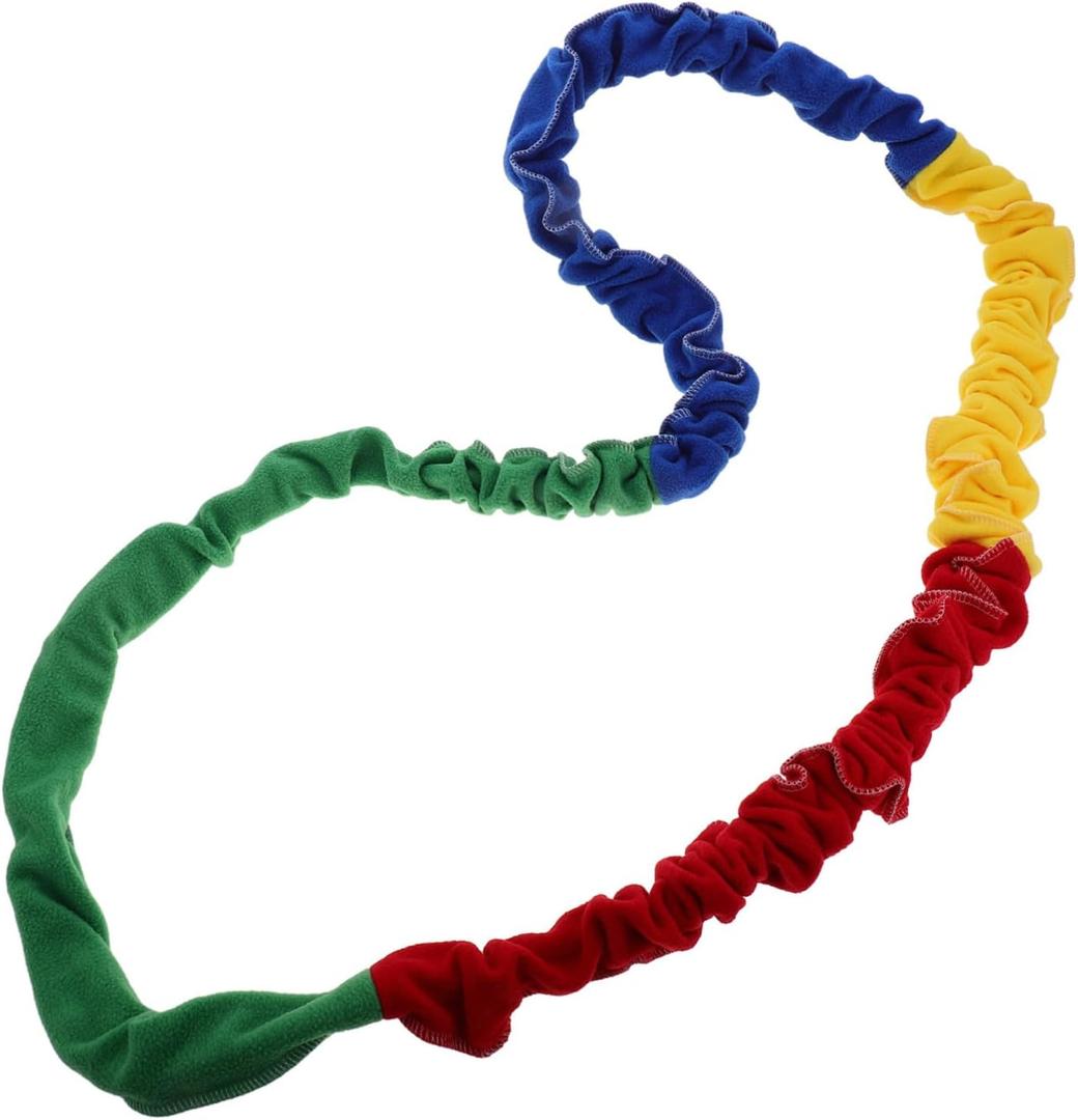 LIOOBO Kindergarten Sports Rainbow Tension Circle Elastic Stretchy Band Cooperative Stretchy Band for Outdoor Games