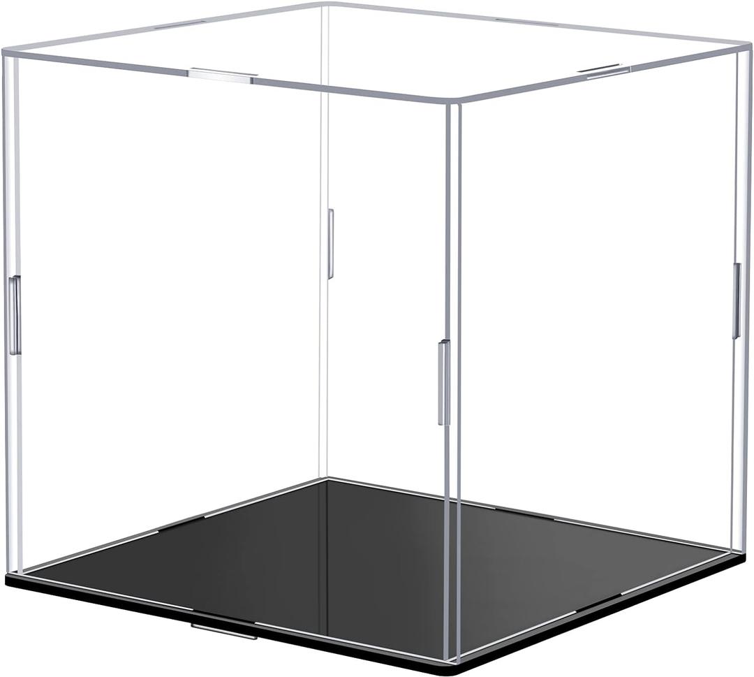 Yungyan 1 Pack Clear Self-Assembly Acrylic Display Case Transparent Dust Proof Protection Showcase for Figurine Collectibles Figures Basketball (6 x 6 x 6 Inch)