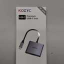 USB C to Dual HDMI Adapter 4K@30Hz, KOZYC USB C Hub Multiport Adapter with 2xHDMI, USB 3.0, 100W PD, Support USB C to HDMI Splitter Extended Display for MacBook Pro (MST is Not Supported on MacOS)