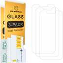 Mr.Shield Screen Protector compatible with iPhone 16E (2025) [Tempered Glass] [3-Pack] [Japan Glass with 9H Hardness]