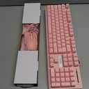 RedThunder K10 Wired Gaming Keyboard and Mouse and Wrist Rest Combo, RGB Backlit, Mechanical Feel Anti-ghosting Keyboard + 7D 7200 DPI Mice+Soft Leather Wrist Rest 3 in 1 PC Gamer Accessories(Pink)