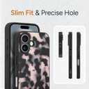 Aijohnny Phone Case for iPhone 16 Plus, [Compatible with Magsafe][Full Camera Protection], Tortoise Shell Shockproof Protective Phone Cover for Women, Fashion Slim Lightweight Magnetic Case Black