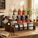 YOUDENOVA Coffee Syrup Organizer, 3-Tier Syrup Rack, 16.7 x 11.7 x 9.3 inches