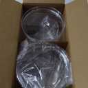 STORi Bella Tall Scrunchie Holder | Stackable Clear Plastic Container (Set of 2) Round Vanity Storage Organizers with Lids for Hair Accessories & Beauty Supplies | Made in USA