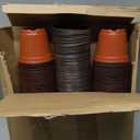 6 Inches Plastic Plants Nursery Seed Starting Pots Planter Planting Seedling Pots Seedling Flower Plant Container for Garden Cutting Transplanting (200 Pcs)