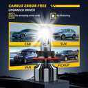 Fit For F250 F350 F450 F550 Super Duty (2005-2022) Light Bulbs Combo, Hi & Lo Beam Bulbs+ Fog Lights Bulbs Kit, 6500K White, Plug and play, Pack of 6