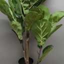 Pertivery Artificial Fiddle Leaf Fig Tree 6ft, Large Faux Plant Fake Ficus lyrata Silk Trees with Pot for Indoor Outdoor House Living Room Office Home Decor