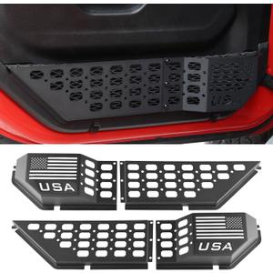 JL Metal Front Door Storage Pocket Box Door Net Pocket Replacement Side Insert Organizer Box Compatible with 2018-2023 Jeep Wrangler JL Accessories JLU & Gladiator JT (Black)