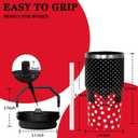 Cartoon Mouse Tumbler 20 Oz With Flip Straw Handle Red Bowknot Cup | Stainless Steel Insulated with Top Handle Red Bowknot Travel Coffee Mug - Birthday,Christmas Gift