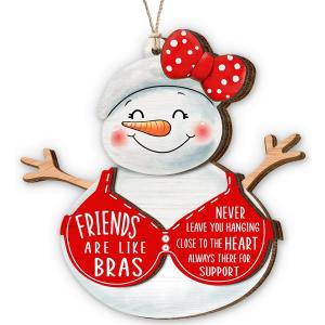 Funny Friends Christmas Ornament 2025  Bestie Gift for Women, Wooden Hanging Ornament for Christmas Tree Decoration, Cute Friendship Keepsake for Best Friends