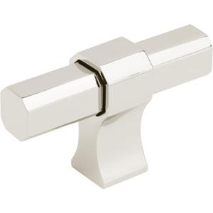Amerock | Cabinet Knob | Polished Nickel | 2-3/8 inch (60 mm) Length | Remington | 1 Pack | Drawer Knob | Cabinet Hardware