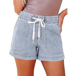 luvamia Wide Leg Denim Shorts for Women High Waisted Cowgirl Jorts Plus Size Denim Jean Shorts Womens Roadknight Blue Size X-Large US 16 to 18