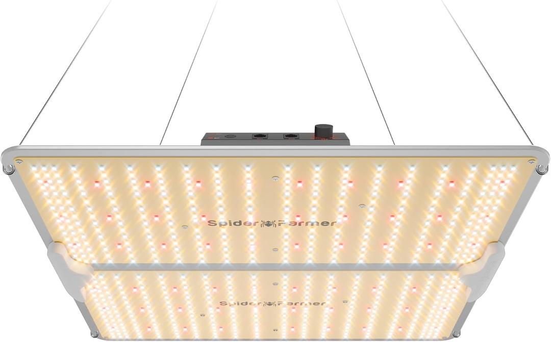 Spider Farmer SF2000 PRO LED Grow Lights for Indoor Plants in 3x3 Grow Tent | 200W Dimmable Full Spectrum Grow Light, New-Gen High-Efficiency Diodes 2.7 PPE System for Seed Starting, Vegetables & Bloom