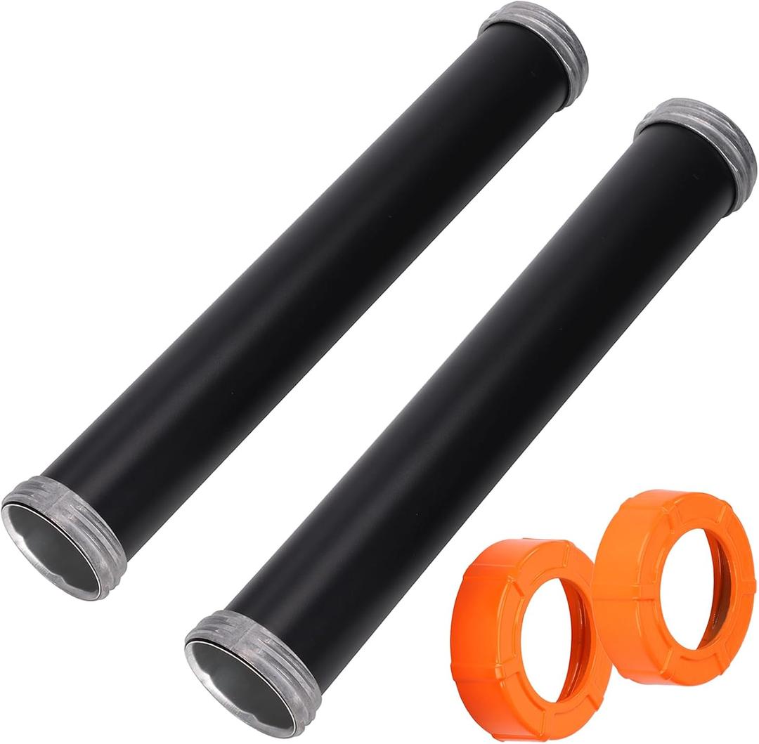 Sausage Caulking Gun Tube, Replaceable Body Barrel with Front Cap,20 oz Sausage Caulk Gun Parts and Accessories(2 Pack) (Black)