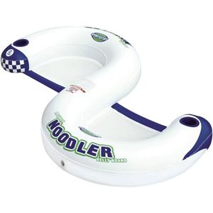 Sportsstuff Noodler 1 Inflatable Floating Lounge Chair with Cup Holder, Red & White