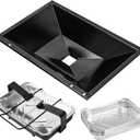 Uniflasy 99250 Grease Tray with Catch Pan for Weber Spirit E-310/E-320/SP-320 Series (2007-2012) Genesis Silver B/C Genesis 1000/2000/3000 Genesis Gold B/C with 10pack Aluminum Liner for Weber 7515