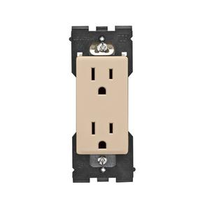 Leviton RER15-DT Renu Tamper-Resistant Outlet, 15-Amp, 125VAC, Dapper Tan
