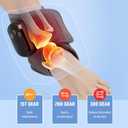 Rechargeable Ankle & Foot Massager with Adjustable Heat Therapy 5-Temp Infrared, 3-Level Vibration for Pain Relief & Relaxation