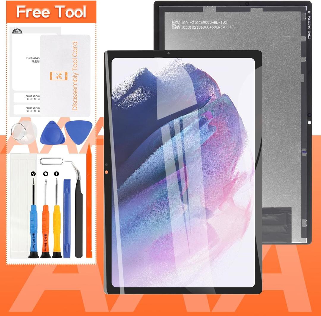 Screen Replacement For Samsung Galaxy Tab A8 10.5 (2021) LCD Display SM-X200 SM-X205 Touch Screen Digitizer Full Assembly,with Tools(Black)