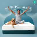 Utopia Bedding King Size Mattress Protector Zippered, 100% Waterproof Bed Bug and Dust Mite Proof Mattress Encasement, Absorbent 6 Sided Mattress Cover, White