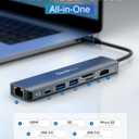 dockteck 7-in-1 USB C Hub with 4K 60Hz HDMI, 1Gbps Ethernet, 100W Power Delivery, SD/TF Card Slots, USB 3.0 Data Ports for MacBook, iPad Pro, XPS
