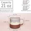 Bosmarlin Large Ceramic Coffee Mug, Big Tea Cup, 7 Colors to Choose, 21 Oz, Dishwasher and Microwave Safe, 1 PCS (Red)