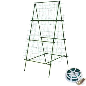 70.9" H x 35.5" W Cucumber Trellis A Frame Trellis for Climbing Plants Support for Raised Bed Garden Trellis for Vegetables Fruit Vine Cucumber Garden Lightweight, Green