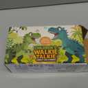 Vvinca Dinosaur Walkie Talkies for Kids 2 Pack - Outdoor Toy Toys for 3-12 Year Old Boys Girls, 1000FT Long Range Outdoor Adventure Gear for Camping Hiking, Ideas (01 Jungle Green + Earthy Brown)