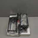 Outdoor Wall Light Fixtures, Exterior Waterproof Wall Lanterns, Porch Sconces Lighting with E26 Sockets & Glass Shades, Modern Matte Black Outside Lights for Patio Front Door Entryway Garage, 2-Pack