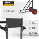 TUFFIOM Outboard Boat Motor Stand, Heavy Duty Outboard Engine Stand Carrier Cart Dolly, Boat Motor Support Stand 40lbs Capacity w/Lockable Swivel Wheel for Motor Storage, Repair, Maintenance