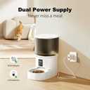 Automatic Cat Feeder, Relihom 4L Auto Cat Feeder Dry Food Dispenser, Electric Pet Feeder Dual Power Supply, Programmable Pet Feeder Timed 1-6 Meals Per Day, 1-9 Portion