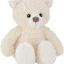 Bearington Tucker Off White Teddy Bear Stuffed Animal - 11" Soft Teddy Bear Plushies with Scruffy Fur and Weighted Body - Adorable Stuffed Bears Plush Toy Gift for Kids, Babies, and Animal Lovers
