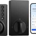 Aqara Smart Lock B50, Built-in WiFi Keypad Deadbolt for Front Door, Black | No Bridge Required, Keyless Entry Door Lock, Easy Installation, Compatible with Alexa & Google Assistant, APP Remote Control