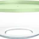 Extra Large Glass Mixing Bowls Clear Glass Salad Cooking Bowls for Kitchen Salad Bread Storage (5.5 Qt)