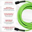 Pressure Washer Hose 50 FT 1/4, 4000 PSI Kink Resistant High Pressure Replacement Hose M22 14mm Thread, Flexible Extension Hose with 3/8 Quick Connect Adapters for Power Washing