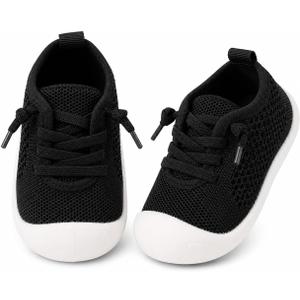 Baby First-Walking Shoes 1-4 Years Kid Shoes Trainers Toddler Infant Boys Girls Soft Sole Non Slip Cotton Canvas Mesh Breathable Lightweight TPR Material Slip-on Sneakers Outdoor